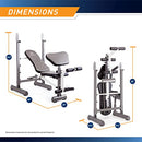 Marcy Folding Standard Weight Bench, Easy Storage, Incline MWB-20100 - Black - Like New