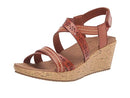 119339W SKECHERS WOMEN'S CALI BEVERLEE DELICATE GLOW SANDAL SIZE 9 W - LUGGAGE - Brand New