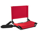 CASCADE MOUNTAIN TECH STADIUM SEAT LIGHTWEIGHT FOLDING CHAIR - RED Like New