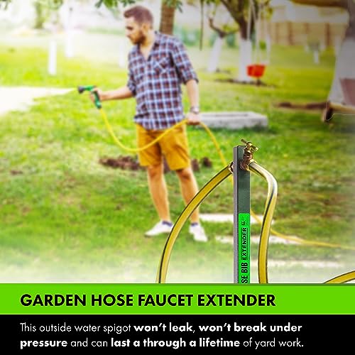 YARD BUTLER HOSE BIB EXTENDER GARDEN WATERING TOOL FAUCET IHBE-6 - GREEN - Like New