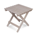 SHINE COMPANY SQUARE WOODEN FOLDING SOLID WOOD SIDE TABLE, OUTDOOR - GRAYSTONE - Like New
