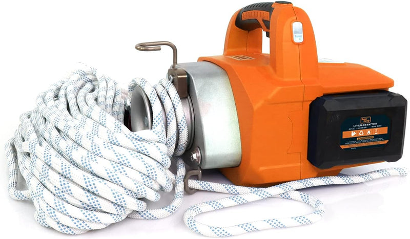 SuperHandy Electric Capstan Winch - 48V 2Ah Li-Ion Battery, Up to 2000lbs