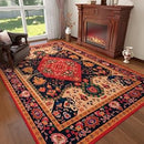 YIHOUSE Boho Area Rugs 9×12 Ft Washable Rug Nonslip Red Oriental Rug Vintage - Like New