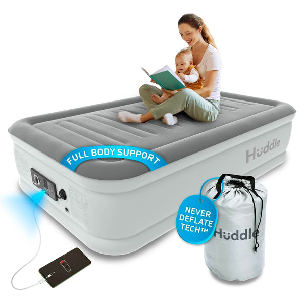 Huddle Luxury Air Bed with Patented Dual Pump SlumberGuard™ Premium Technology Like New