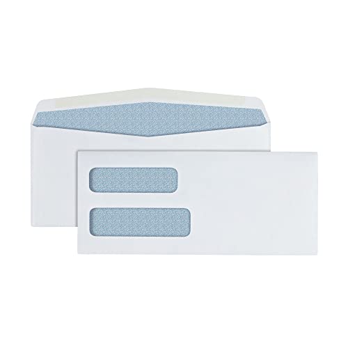 OFFICE DEPOT DOUBLE-WINDOW ENVELOPES #10 (4 1/8IN. X 9 1/2IN.) - WHITE - Like New