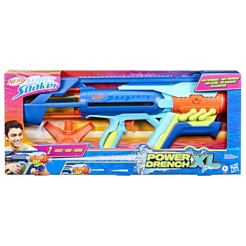 NERF SUPER SOAKER POWER DRENCH XL WATER BLASTER HIGH PERFORMANCE BLASTING - BLUE - Like New