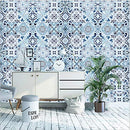 DWIND VINYL PEEL AND STICK WALLPAPER BLUE MOROCCAN - H1231 - Brand New