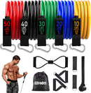 AllvodesBands 10lb - 150lb Resistance Bands Set, Door Anchor Handle - Multicolor - Like New