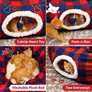 CM-10094 Kitty City Tunnel Bed 39" x 39" x 12.5", , PLAD - Like New