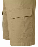 BLU ROCKMEN COTTON FLEX STRETCH CARGO SHORTS, 11" INSEAM - SIZE: MEN 32 - KHAKI - Brand New