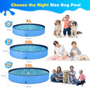 JECOO DOG POOL LARGE DOGS KIDDIE HARD PLASTIC FOLDABLE BATHING TUB - BLUE - Like New