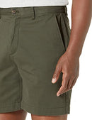 Amazon Essentials Men's Slim-Fit 7" Chino Short Dark Olive Size 33 - Like New