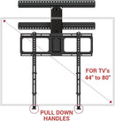 MANTELMOUNT MM340 ABOVE FIREPLACE PULL DOWN TV MOUNT- 44" TO 80", Up to 90 lbs - Like New