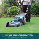 Wesco 60V Brushless Push Lawn Mower 20-Inch, Battery, 7 Heights, WS8704U - BLUE - Like New