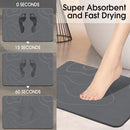 ZIKIBL Stone Bath Mat Diatomaceous Earth Shower Mat Stone 24 * 16'' - Light Gray - Brand New