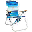 TOMMY BAHAMA HI-BOY 17" SEAT HEIGHT 4-POSITION LACE-UP FOLDING BEACH - STRIPE - Like New