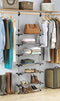 WHITMOR 6 SHELF CLOSET SYSTEM ADJUSTABLE CLOSET MAXIMIZER SILVER - Like New