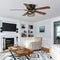 PARROT UNCLE CEILING FANS LIGHTS REMOTE 48 INCH FARMHOUSE CEILING FAN - BLACK - Like New