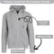 BLUE ICE MEN’S FLEECE-LINED FULL-ZIP HOODIE - SIZE: MEN M - HEATHER GRAY - Brand New