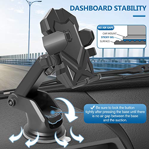 MANORD PHONE HOLDER FOR CAR UNIVERSAL LONG NECK CAR MOUNT HOLDER MJCB - BLACK - Like New