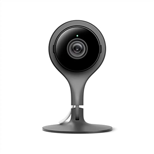 GOOGLE NEST CAM INDOOR WIRED CAMERA CONTROL WITH YOUR PHONE A0005 - BLACK - Like New