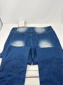 COVER GIRL TEEN GIRLS S PLUS SIZE RIPPED TORN DISTRESSED - SIZE: 18W - BLUE - Like New