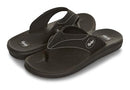 FLOOPI FLIP FLOPS FOR MEN TEXTURE SOFT EVA FOOTBED MEN BEACH SANDALS BLACK 12 - Brand New