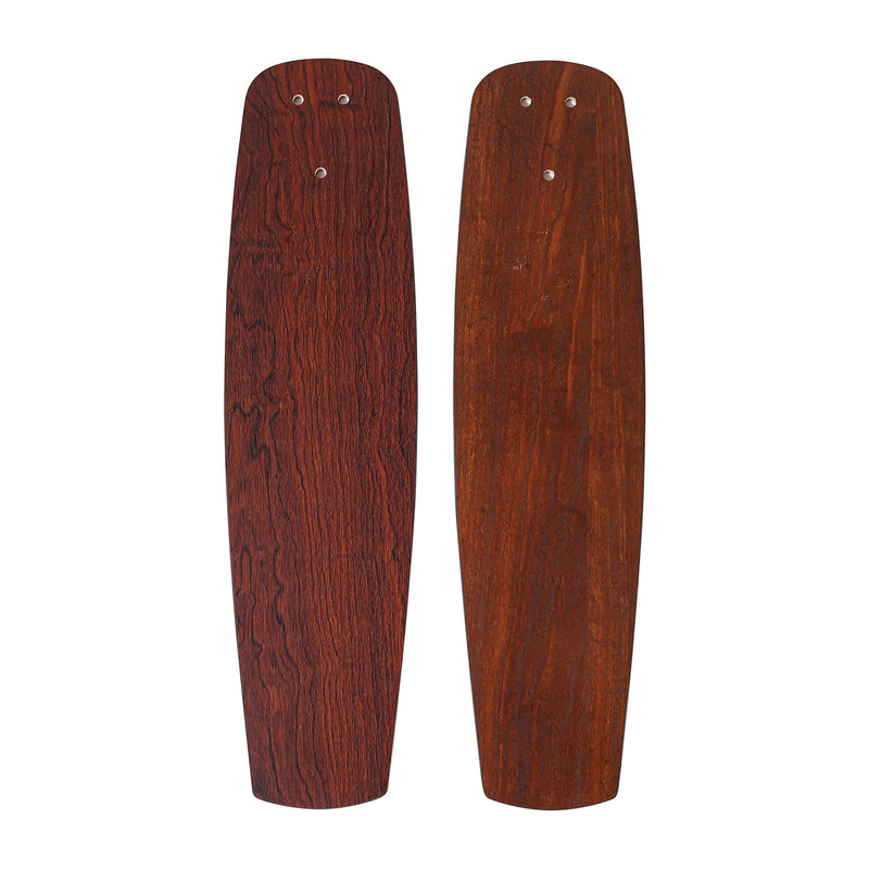 PARROT UNCLE 52" 5-BLADE FAN OIL RUBBED BRONZE WALNUT/DARK CHERRY BLADES - Like New