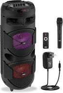 Pyle Portable Bluetooth PA Speaker 240W Dual 6.5" Rechargeable - Black Like New