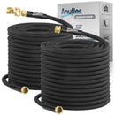ANUFLES GARDEN HOSE 100FT, LIGHTWEIGHT 3-LAYER PVC FLEXIBLE WATER HOSE - BLACK - Like New