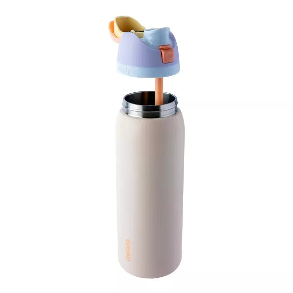 OWALA 40OZ FREESIP STAINLESS STEEL WATER BOTTLE - SANDY SHORES - Like New