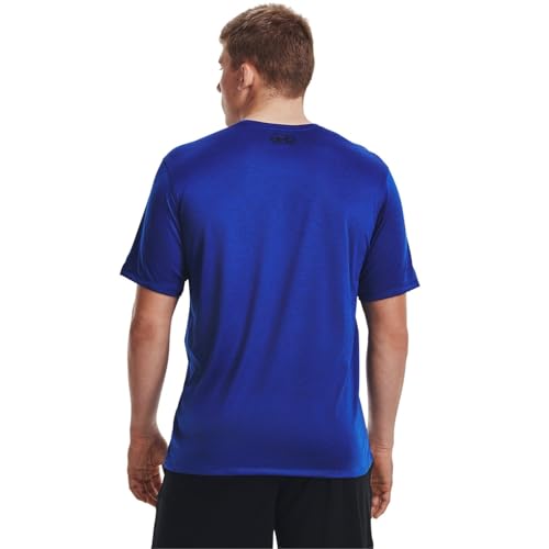 UNDER ARMOUR UA TECH VENT SHORT-SLEEVE T-SHIRT MEN M ROYAL/BLACK - Like New