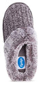 FLOOPI WOMENS SOFT CUFF CHENILLE KNIT PLUSH TWO TONE FUR CLOG SIZE LARGE - Like New