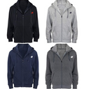 PACIFIC POLO CLUB (2-PACK) MEN'S FLEECE FULL-ZIP HOODIES - M- BLACK/GRAY - Brand New