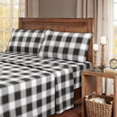 KATHY IRELAND 100% TURKISH COTTON FLANNEL SHEET SET - KING - GINGHAM PLAID - Brand New