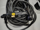 EXPANDABLE GARDEN HOSE WITH WALL HOOK, 100FT WATER HOSE FLEXIBLE DURABLE - BLACK - Like New