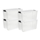 Sterilite Ultra Latch Box with Lids for Home and Office 70 Qt 4-Pack - Brand New