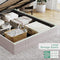 Novilla  N-F12006-F-BR Full Bed Frame with Headboard and Storage - Beige - Like New