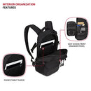 SwissGear 3598 Backpack Narrow Daypack, Black Ballistic, 18-Inch - Brand New