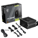 MSI MAG A650BE, SEMI-MODULAR COMPACT 650W ATX POWER SUPPLY - BLACK - Like New