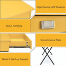 Niccae Modern Writing Desk, Unique X-Shaped Frame, MDF, 2 Drawer, B0CPDF3DJ3 - Brand New