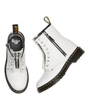 1460TZ Dr. Martens Women's 1460 Twin Zip Fashion Boot White Sendal Size 8 Like New