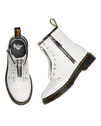 1460TZ Dr. Martens Women's 1460 Twin Zip Fashion Boot White Sendal Size 8 Like New