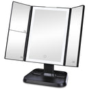 AirExpect Makeup Mirror Trifold Vanity Mirror with 72 LED Lights - BLACK Like New