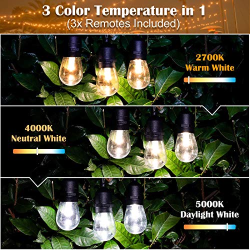 Mlambert 2 Pack Each 48FT 3-Color in 1 Solar String Lights Outdoor Patio Like New