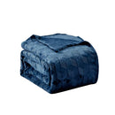 Amrani Bedcover Embossed Blanket, Soft Premium Microplush, Queen, Navy - Brand New