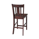 IC International Concepts San Remo 24" Seat H Counter Height Stool - Rich Mocha - Brand New