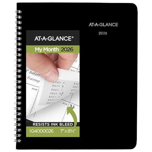 2026 AT-A-GLANCE Planner Monthly 7" x 8-3/4" Medium DayMinder G400-00 - Black - Brand New
