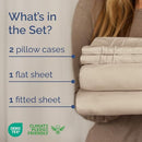 CGK LINENS King Size 4 Piece Sheet Set - Wheat - Brand New