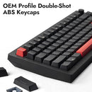 LEMOKEY X4 QMK WIRED MECHANICAL KEYBOARD RED BACKLIGHT KEYCHRON RED SWITCH BLACK - Like New